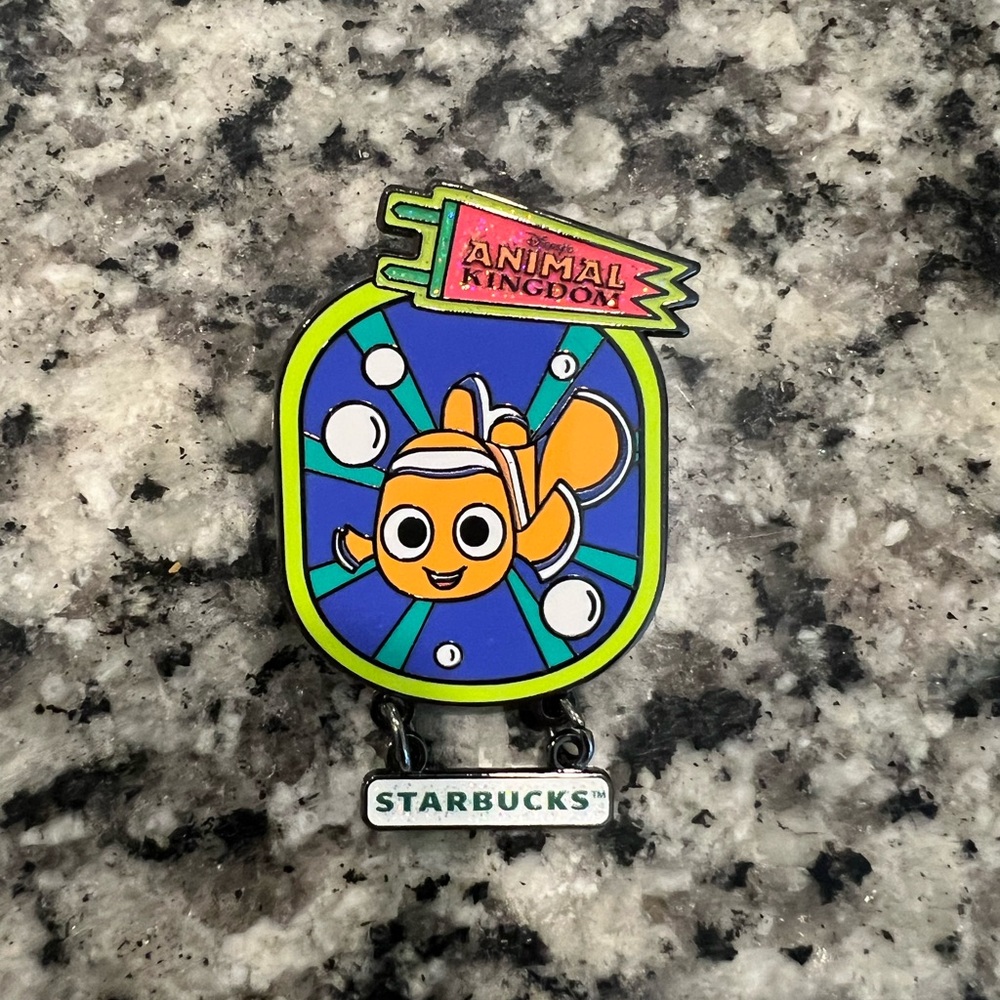 Starbucks x Disney Animal Kingdom Nemo and Lion King Enamel Pin Set